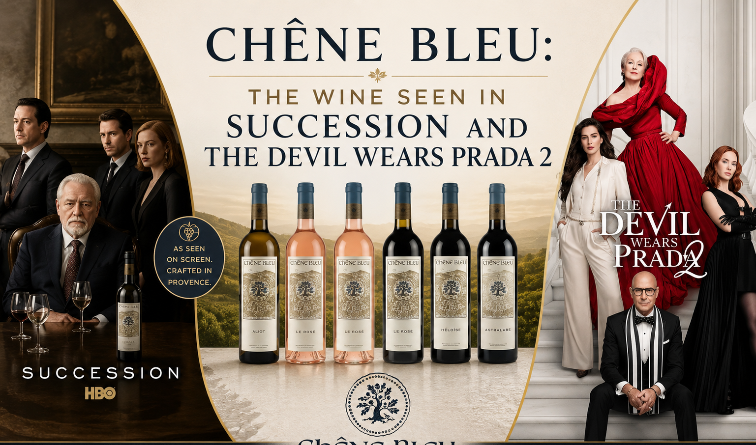 Chêne Bleu wine featured in Succession and The Devil Wears Prada 2